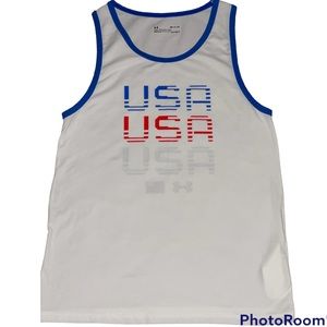 White Team USA Under Armour Tank Top